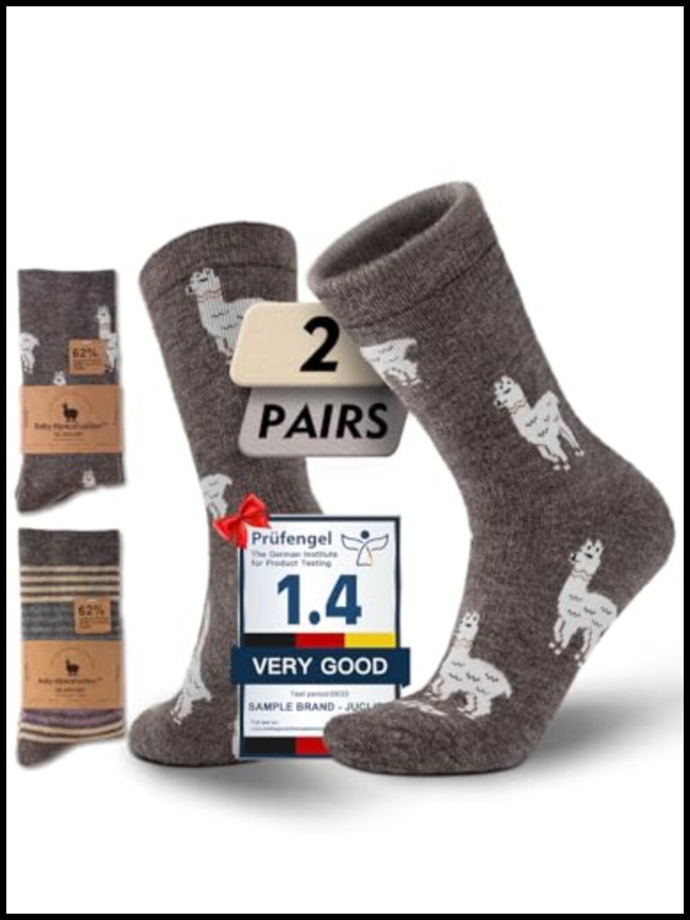 Baby Alpaca Wool Crew Socks Thermal Winter Warm Hiking Socks